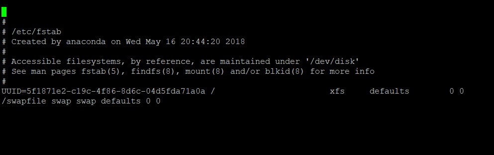 swap-fstab-ekleme
